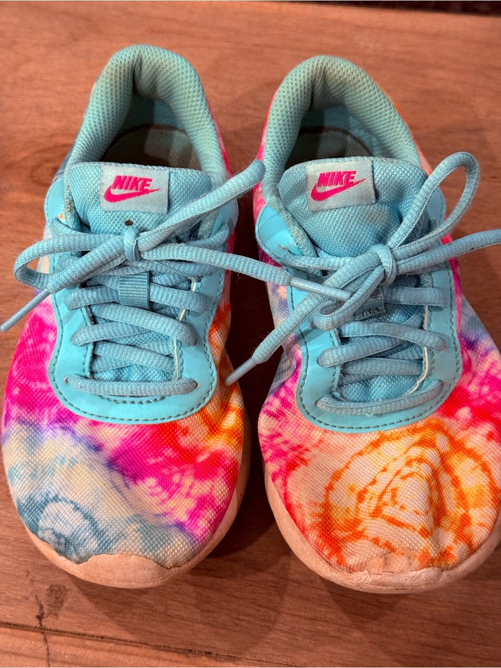 Nike Kids Tie-Dye Sneakers - Light Blue & Multicolor